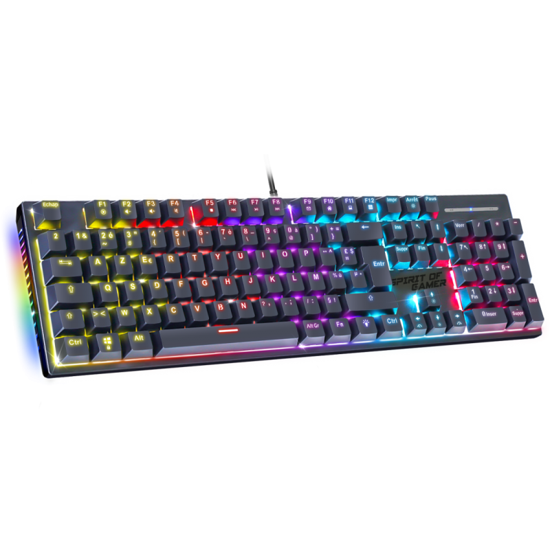 Clavier Sans Fil Mécanique Spirit of Gamer XPERT K250 RGB Switch Rouge – Noir – CLA-XK250BK Tunisie