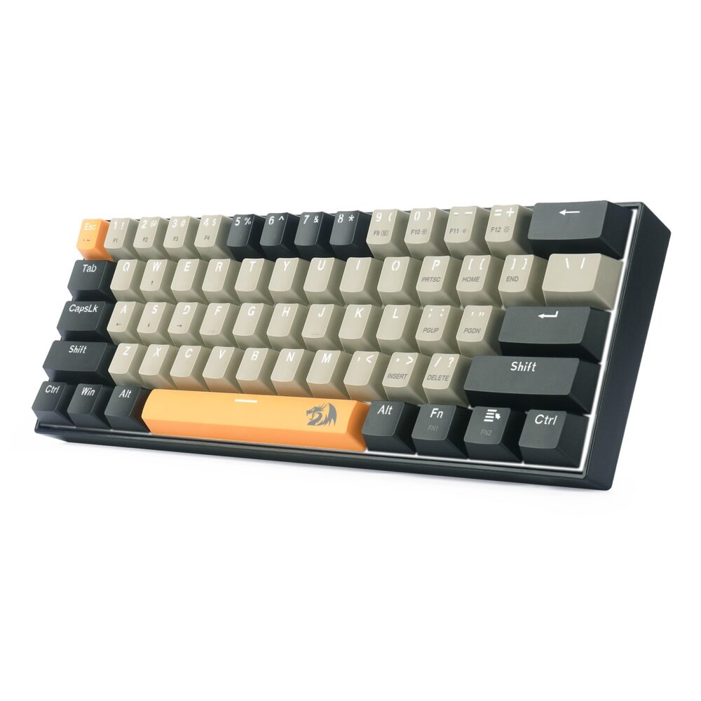 Clavier Gamer Mécanique REDRAGON LAKSHMI – Orange & Gris & Noir – K606 Tunisie