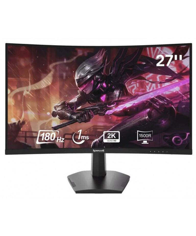 Ecran Redragon Coral II 27″ 180hz Va Curved Qhd 2k – GM27H10QC Tunisie