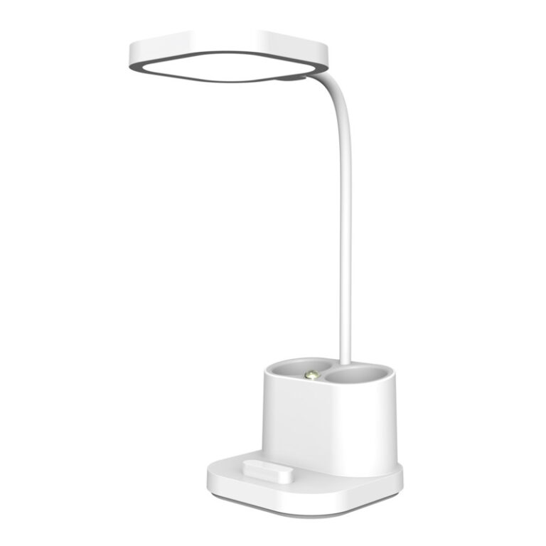 Lampe De Bureau Led Platinet 4en1 Porte-stylo , Veilleuse et Chargeur De Téléphone 5 W – Blanc -Pdl008 Tunisie