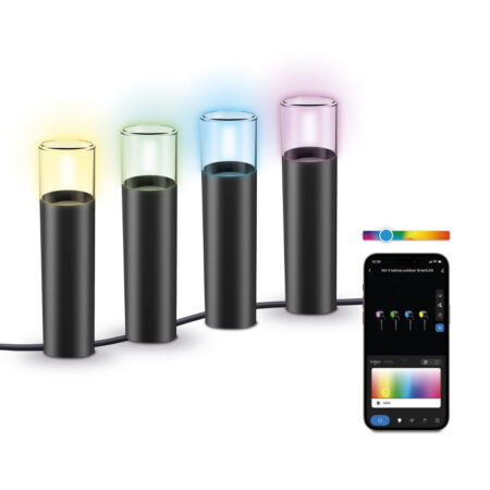 Lot de 4 Balises Extérieures Smart LED KSIX WiFi + APP 12W – BXOUTL2 Tunisie