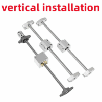 Kits de rails de guidage vis sans fin T8 500 mm + axe optique + support de roulement KFL08 ou KP08 + support de boîtier d’écrou de vis pour imprimante 3D (choisir vertical ou horizontal) Tunisie