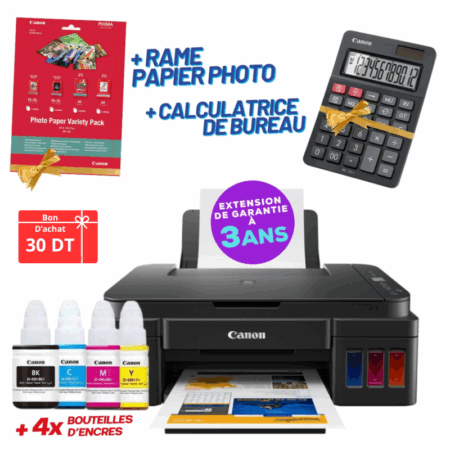 Imprimante Multifonction à Réservoir Intégré 3en1 Canon Pixma G-3410 Wifi Couleur Tunisie