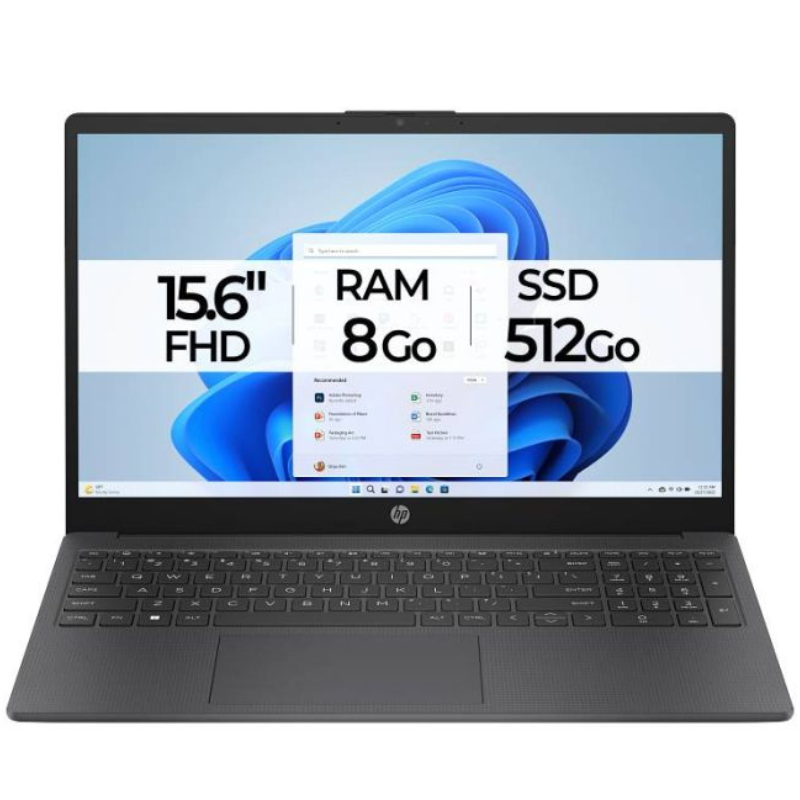 Pc Portable Hp 15-fd0096nk I5 13è Gén 8go 512go Ssd – Gris – 9R492EA Tunisie