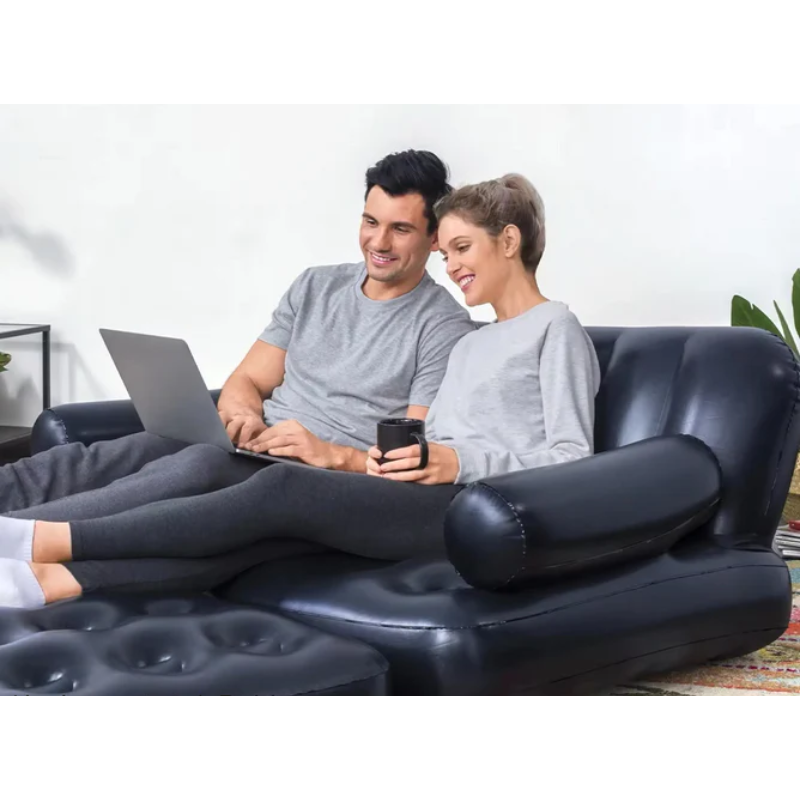 Canapé double chaise longue – Noir Tunisie