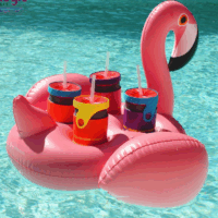 Porte-gobelet gonflable Flamingo -Rose Tunisie