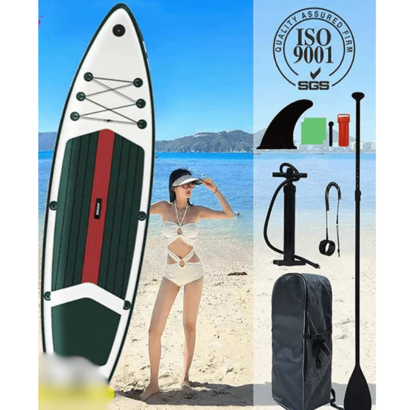 Planche à pagaie Sup 10.6 pieds – Rouge & Vert & Blanc Tunisie
