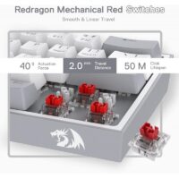 Clavier Gamer Mécanique REDRAGON FIZZ K617-RGB  -Gris &Blanc- K617 Tunisie