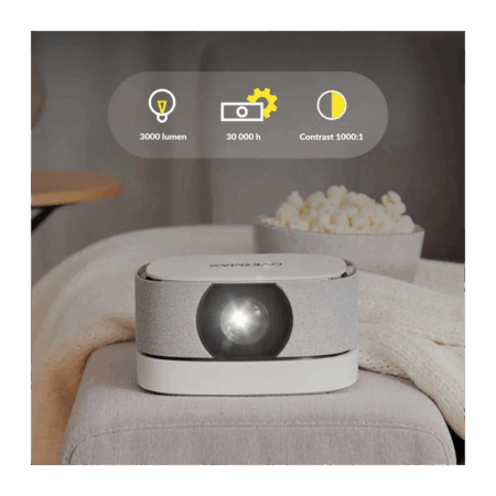 Vidéo Projecteur Sans Fil Overmax Multipic 4.5 Full HD Wifi – Blanc -20231088 Tunisie