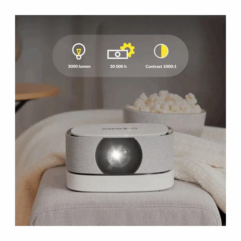 Vidéo Projecteur Sans Fil Overmax Multipic 4.5 Full HD Wifi – Blanc -20231088 Tunisie