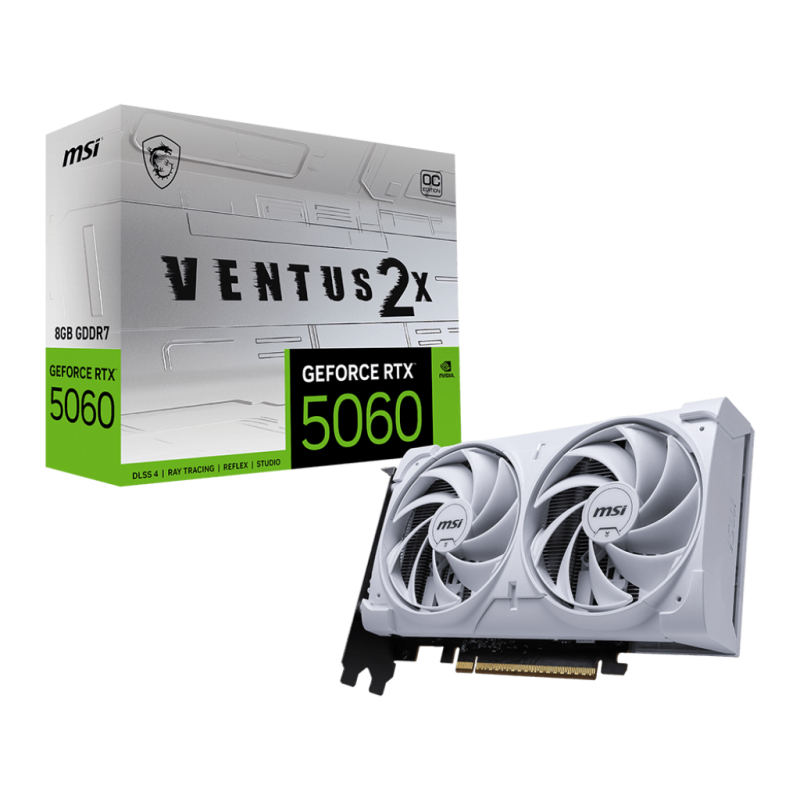 Carte Graphique GeForce RTX 5060 8G Ventus 2X OC Blanc – 912-V537-003 Tunisie