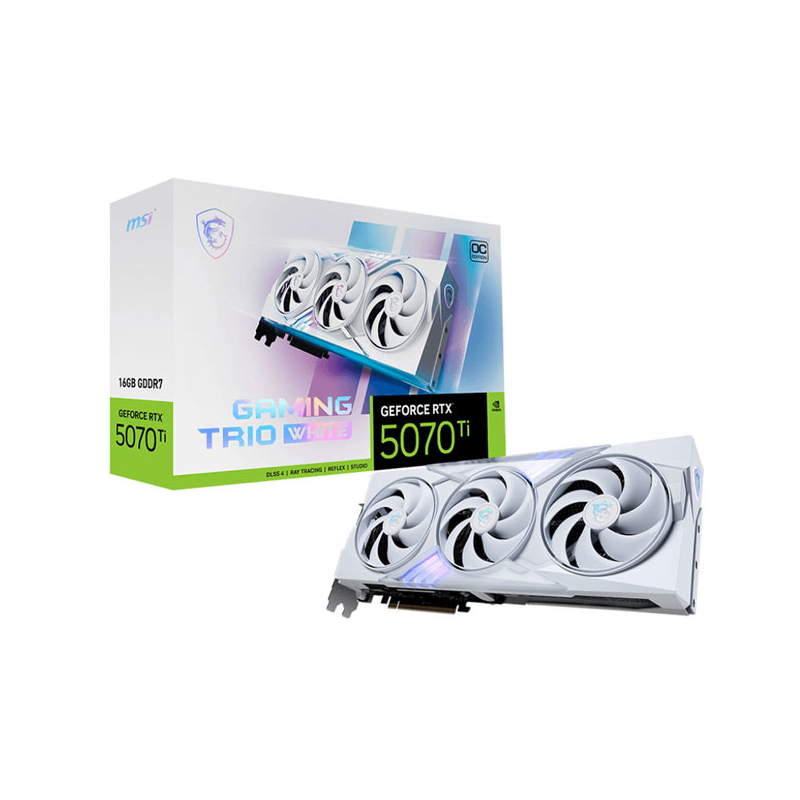 Carte Graphique MSI GeForce RTX 5070 Ti 16Go GAMING TRIO OC White – 912-V531-057 Tunisie
