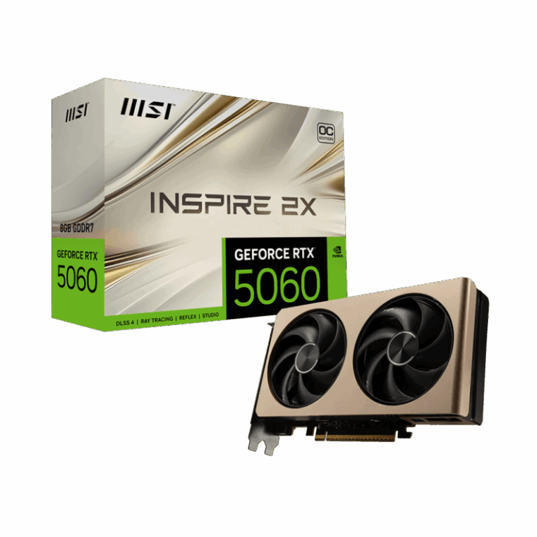 Carte graphique MSI GeForce RTX 5060 INSPIRE 2X OC 8 Go – 912-V537-001 Tunisie