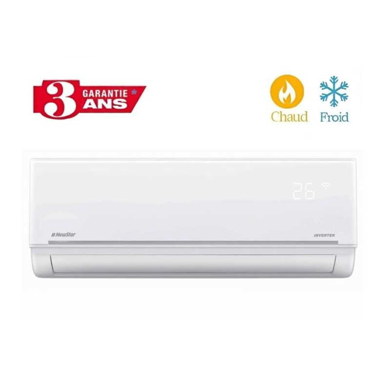 Climatiseur Newstar 12000 BTU Chaud & Froid Inverter Blanc Tunisie
