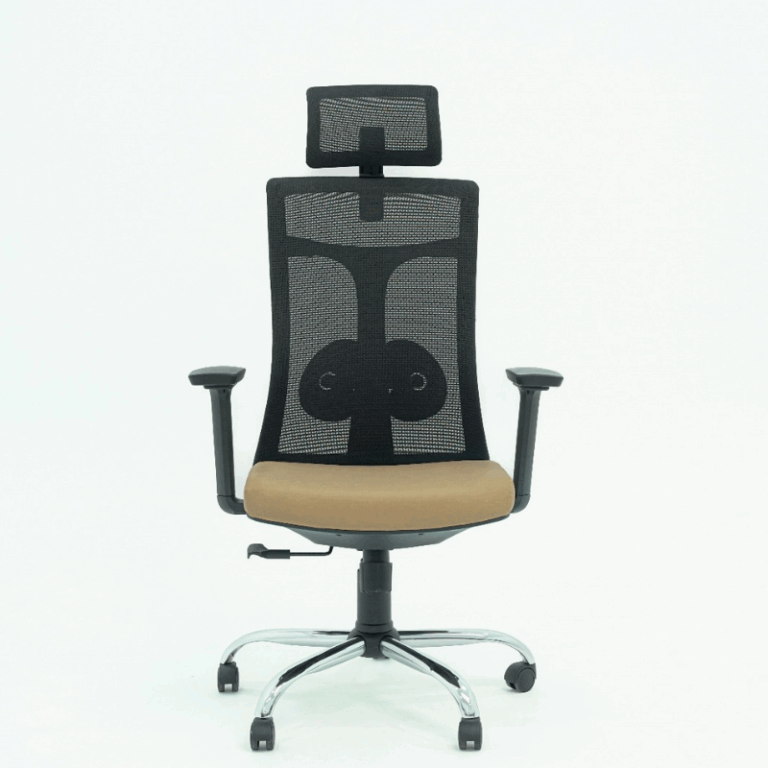 Chaise Directeur Enjoy Avec Accoudoirs Avec base Chrome – Caramel Tunisie