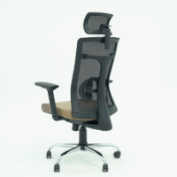 Chaise Directeur Enjoy Avec Accoudoirs Avec base Noir- Caramel Tunisie