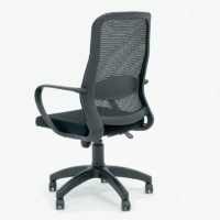 Chaise Secrétaire Solo Avec Accoudoirs Chrome – Noir Tunisie