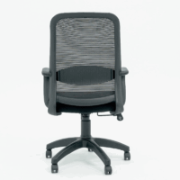 Chaise Secrétaire Solo Avec Accoudoirs Chrome – Noir Tunisie