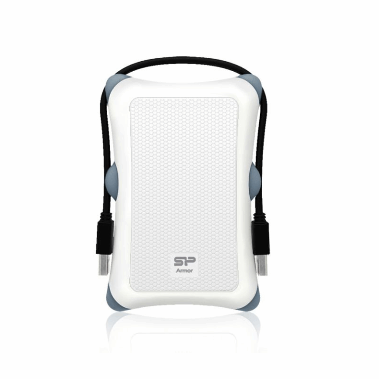 Disque Dur Externe Antichoc Silicon Power Armor 2 To A30 – Blanc -SP020TBPHDA30S3W Tunisie