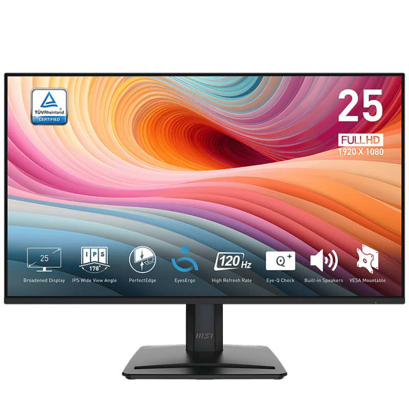 Ecran MSI Pro MP251 E2 24.5¨ Full HD 120 Hz – 9S6-3PD2CM-011 Tunisie