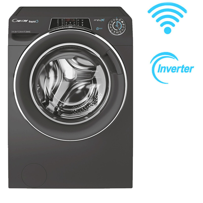 Machine À Laver Séchante Candy Rapido Pro 12Kg / 8 Kg Smart Silver Tunisie