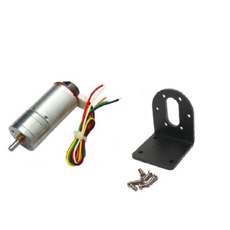 Moteur Réducteur JGA25-370 DC 12v 600 RPM avec encodeur et support Tunisie