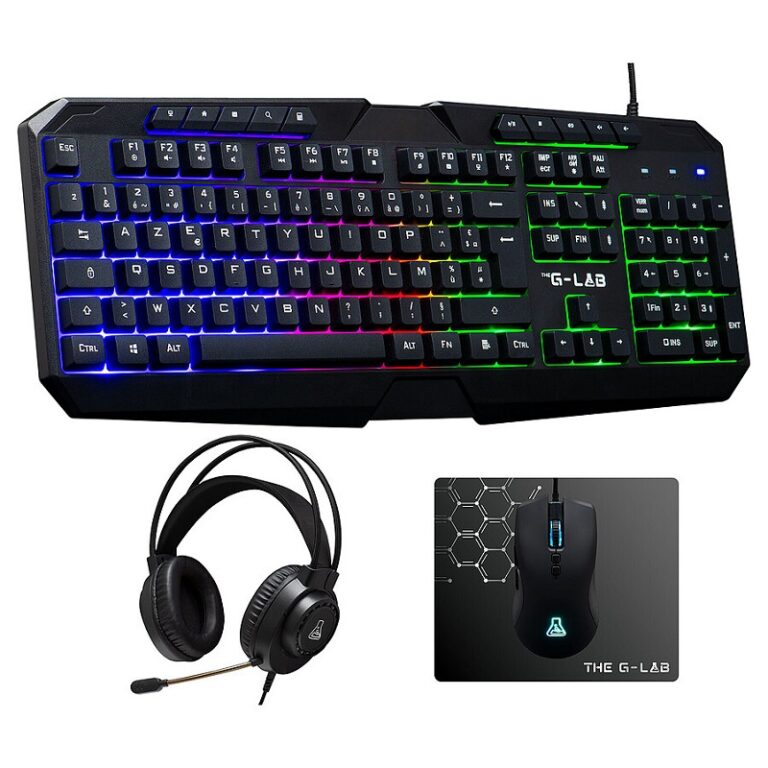 Pack Gaming Combo Natrium 4en1 The G-Lab clavier + souris + tapis + casque – COMBO-NATRIUM Tunisie