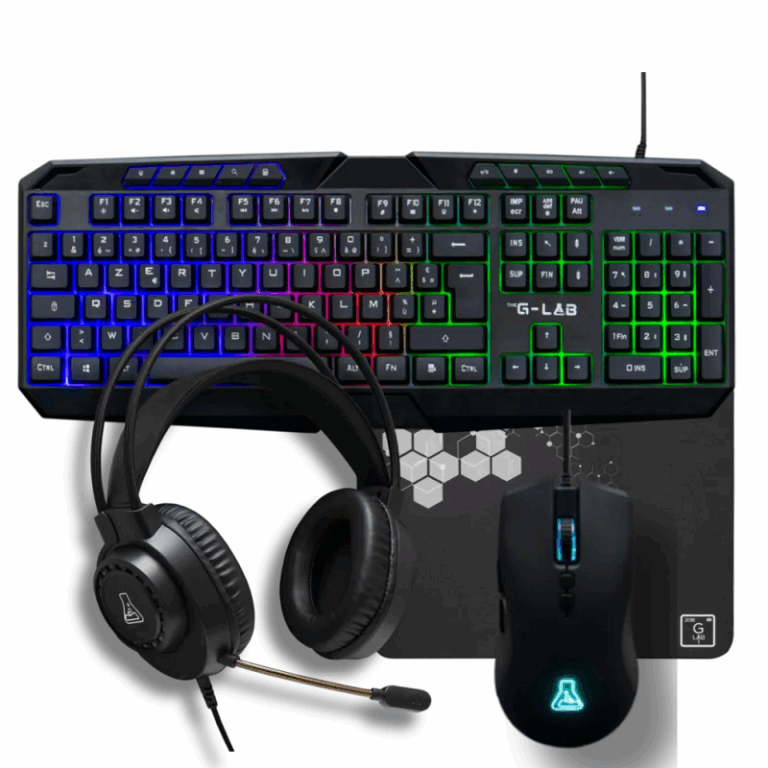 Pack Gaming Combo Natrium 4en1 The G-Lab clavier + souris + tapis + casque – COMBO-NATRIUM Tunisie