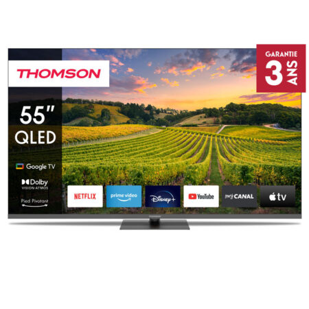 Téléviseur Thomson 55QG5C14 Smart QLED Google Tv Noir Tunisie