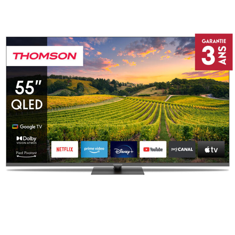 Téléviseur Thomson 55QG5C14 Smart QLED Google Tv Noir Tunisie