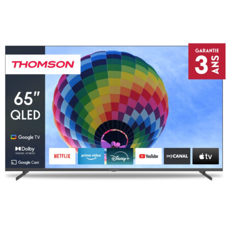 Téléviseur Thomson 65QG4S14 Smart QLED Side Feet Google TV Noir Tunisie