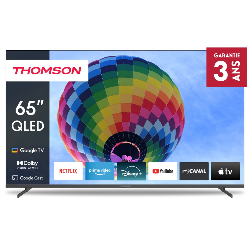 Téléviseur Thomson 65QG4S14 Smart QLED Side Feet Google TV Noir Tunisie