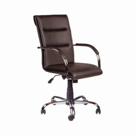 Chaise de Bureau Sedan Chrome – Noir Tunisie