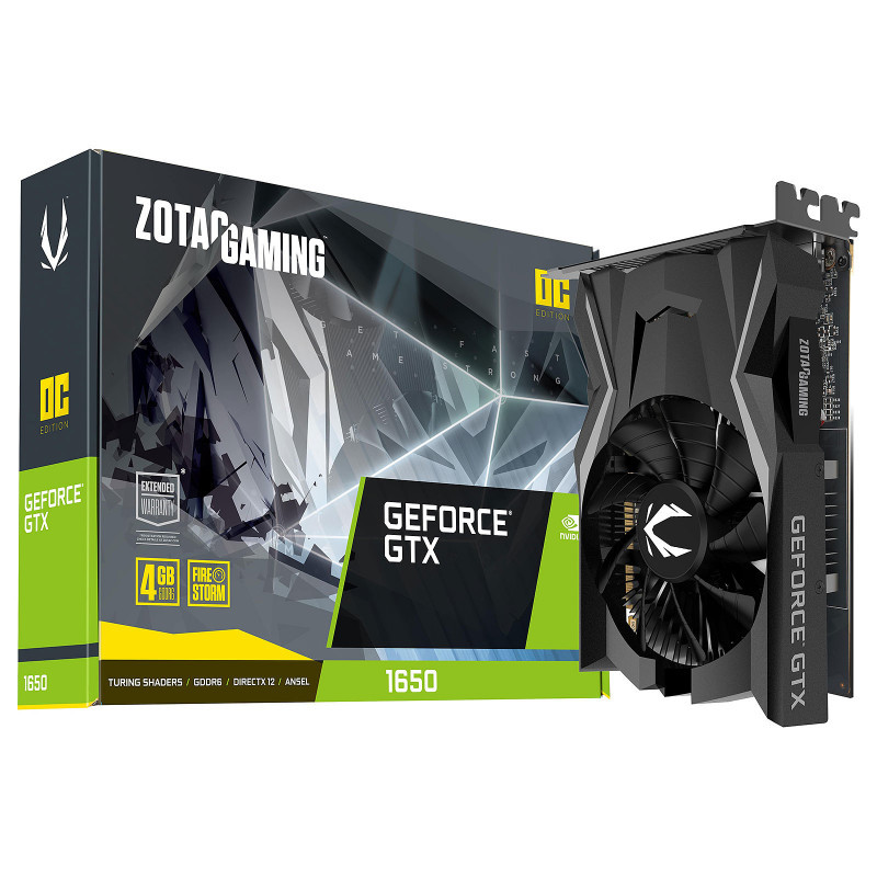 Carte Graphique ZOTAC GAMING Geforce GTX 1650 oc 4 Go gddr6 – ZT-T16520J-10L Tunisie