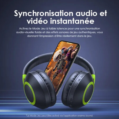 Casque Sans Fil ORAIMO Bluetooth – Noir – OHP-610S Tunisie