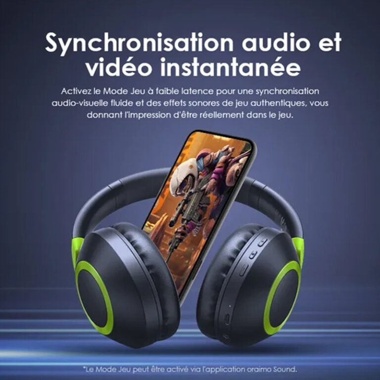 Casque Sans Fil ORAIMO Bluetooth – Noir – OHP-610S Tunisie