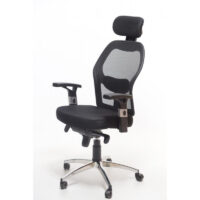 Chaise Directeur Dicaprio Noir – Base Chrome Tunisie