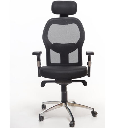 Chaise Directeur Dicaprio Noir – Base Chrome Tunisie