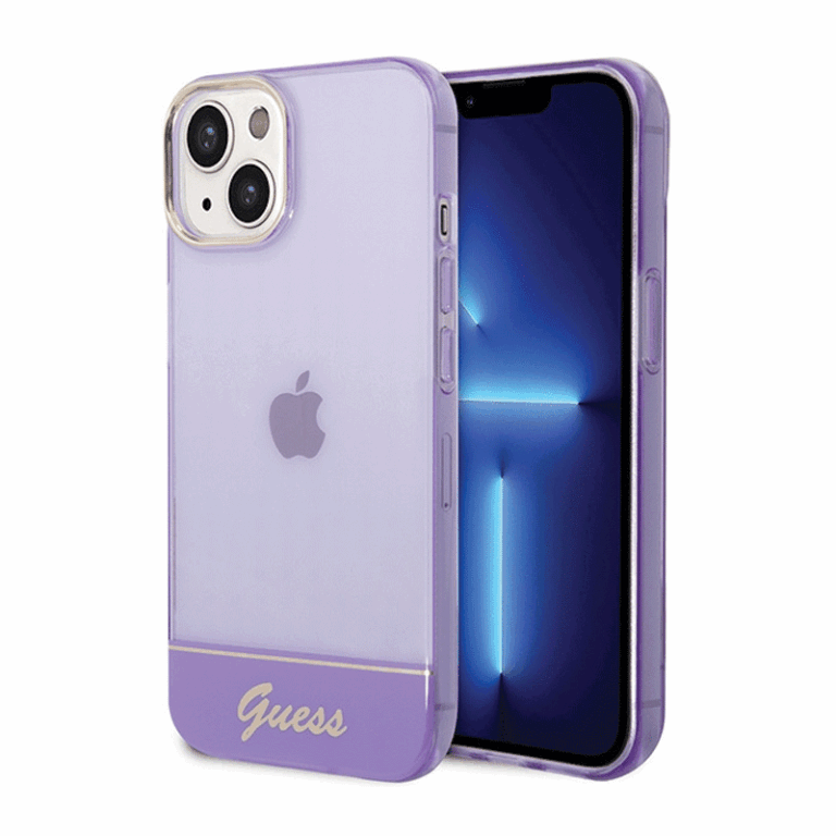 Etui Guess Saffiano triangle  pour IPhone 14 Plus – Violet – 08827 Tunisie