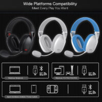 Micro Casque Gaming Redragon H848 Pro – Blanc & Bleu -H848-PRO-BL Tunisie