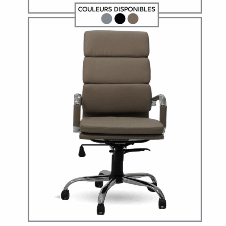 Chaise direction Tempo Base Chrome -Marron Tunisie