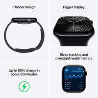 Apple Watch Series 10 GPS 46 Mm – Noir Aluminium – MWWQ3QF/A Tunisie