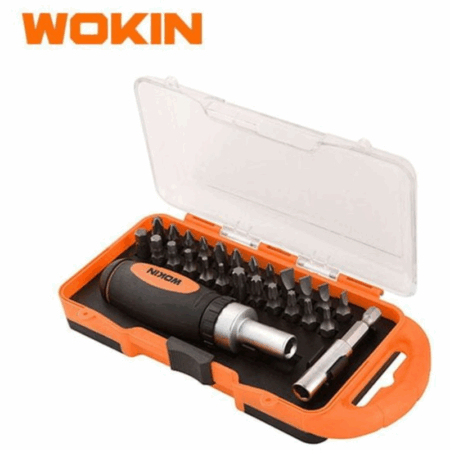 Ensemble D’embouts Wokin 26 Pièces Avec Poignée À Cliquet Et Porte-embout -Noir & Orange Tunisie