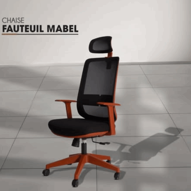 Chaise Directeur Mabel Noir – Base Noir Tunisie