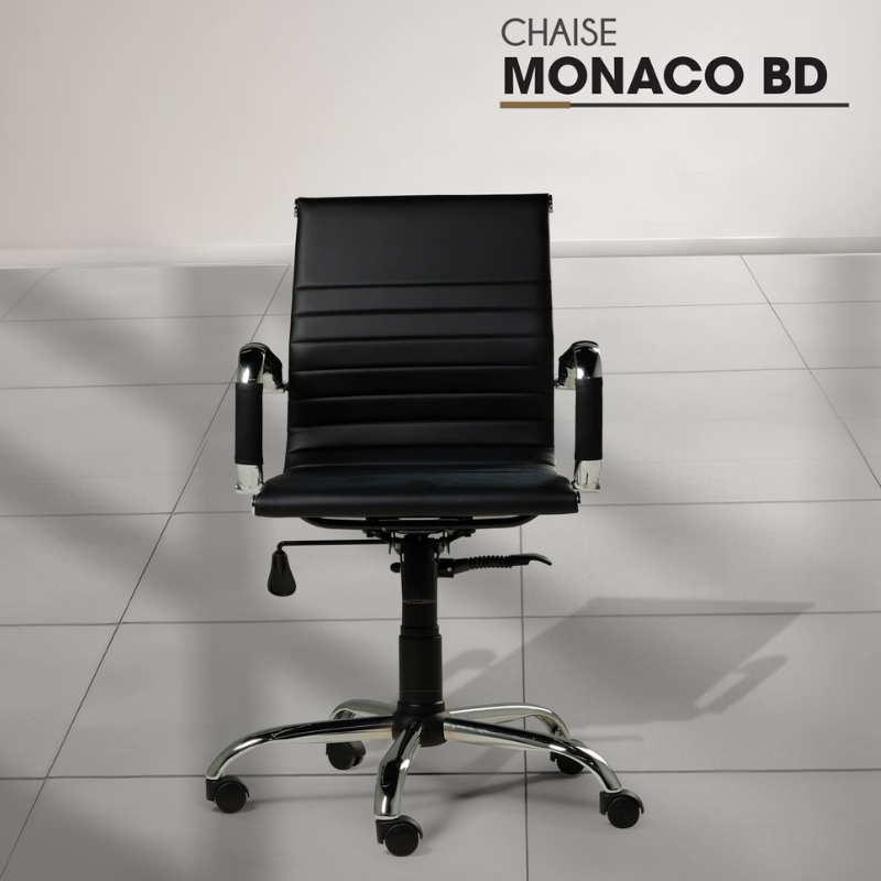 Chaise Bureau de Direction Monaco BD Base Noir -Noir Tunisie