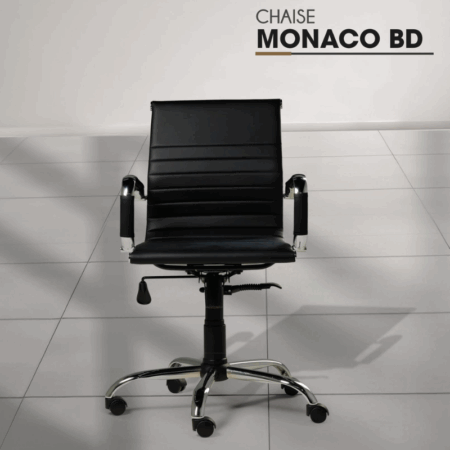 Chaise Bureau de Direction Monaco BD Base Chrome -Noir Tunisie