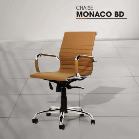 Chaise Bureau de Direction Monaco BD Base Chrome -Marron Tunisie