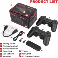 Console de jeu Game stick X2 avec deux manettes sans fil- Noir Tunisie