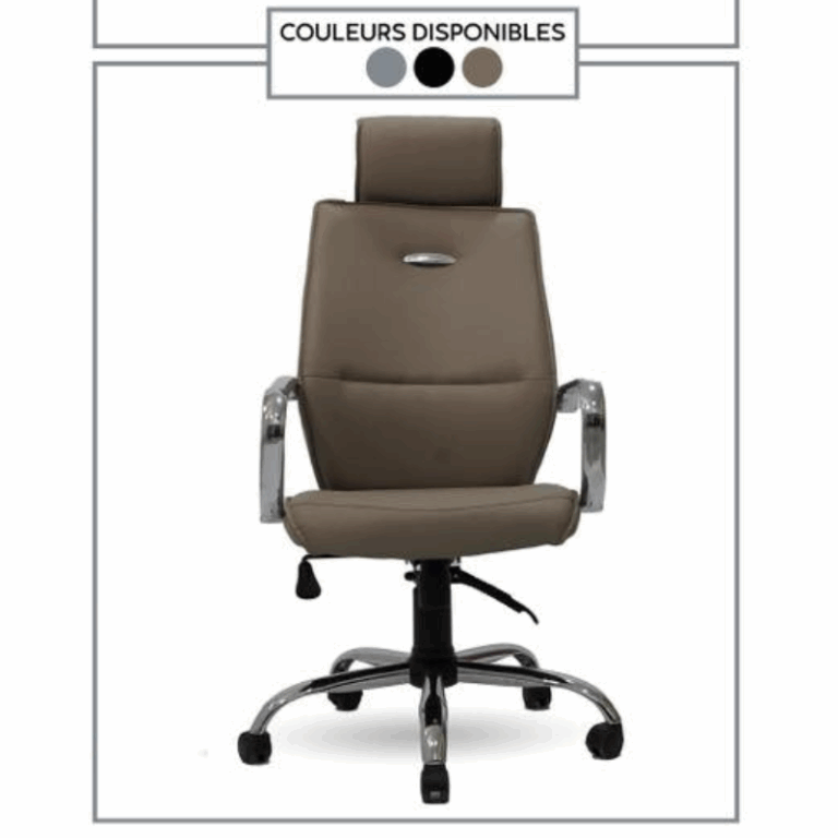 Chaise de bureau Oslo Marron – Base Noir Tunisie