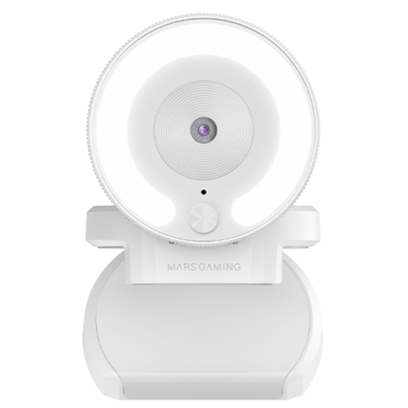 Webcam Mars Gaming Webcam 1080p, Light Ring – Blanc – MWPRO PRO Tunisie